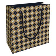 Пакет бумажный подарочный 20*20*8 см "Gentleman" горчичный