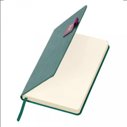 Ежедневник датир. А5 213*138 мм, 336 стр., лин. "Accent" тверд. обл. кожзам, зеленый 2026