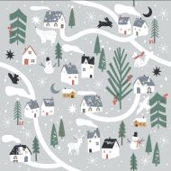 Бумага декоративная в рулоне "Village" 1*0,7 м, серый