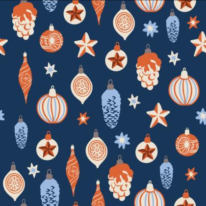 Бумага декоративная в рулоне "Игрушки" 1*0,7 м, синий