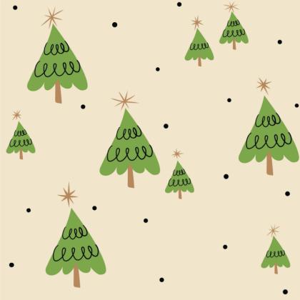 Бумага декоративная в рулоне "Spruce. Елки" 1*0,7 м, бежевый