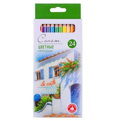 Карандаш цветной "Сонет" набор 24 цв.