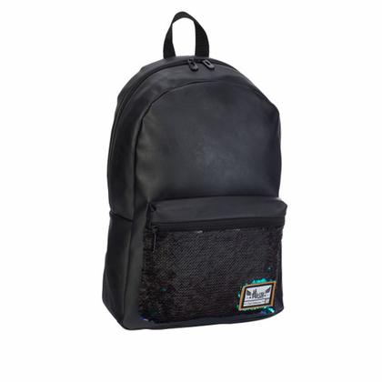 Рюкзак молодежный "Head Holographic Fashion" кожзам., черный/золотой