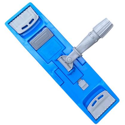 Держатель для мопов с зажимами, 40см, цв.синий/серый