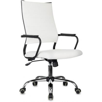 Кресло д/руководителя Бюрократ CH BALANCE SL Line экокожа, белый, крестов. хром