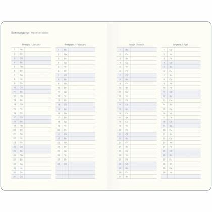 Еженедельник датир. А5 130*205 мм, 128 стр., тонир., лин.  "Fortune" мягк. обл. кожзам., черный 2026