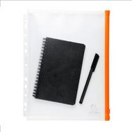 Папка конверт на молнии А4 "Exactive" с перфор., прозрачный