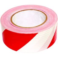Лента оградительная сигнальная красно-белая