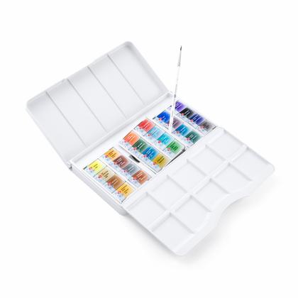 Краски акварельные "Белые ночи Путешествия" набор 24 цв., кюветы