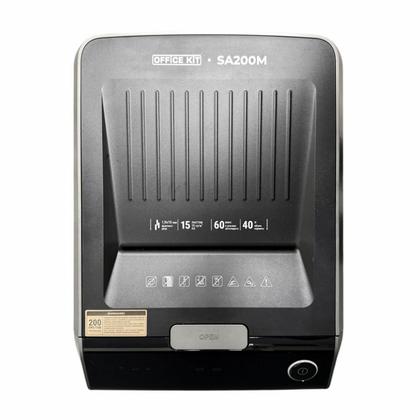 Уничтожитель Office Kit SA200M 1.9x10 (P-5, 1.9х10 мм, 15 лист., 40литров, автоподатчик 220 листов)