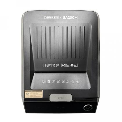 Уничтожитель Office Kit SA200M 1.9x10 (P-5, 1.9х10 мм, 15 лист., 40литров, автоподатчик 220 листов)