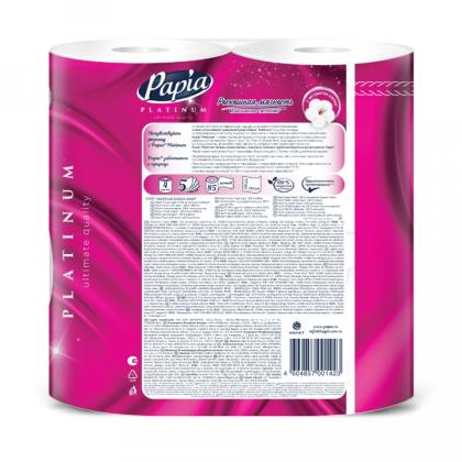 Бумага туалетная  Papia Platinum 11,9м, 5 слоев, 4 рул, 100% целлюлоза