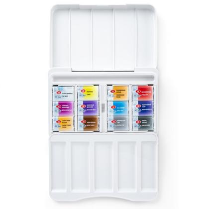 Краски акварельные "Белые ночи Ботанический атлас" набор 12 цв., кюветы