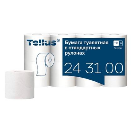 Бумага туалетная  Tellus Премиум TР4, 8 рул, 15м, 3-сл.