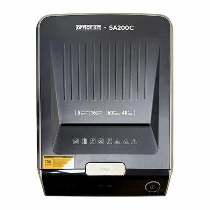 Уничтожитель Office Kit SA200C 3.8x10 (P-4, 3.8х10 мм, 14 лист., 40литров, автоподатчик 220 листов)