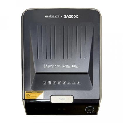 Уничтожитель Office Kit SA200C 3.8x10 (P-4, 3.8х10 мм, 14 лист., 40литров, автоподатчик 220 листов)