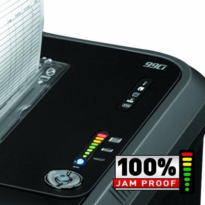 уничтожитель Fellowes® Powershred® 99Ci (4х38мм,17 лст,34лтр, 100%JamProof™,SafeSense,скобы,скр.CD)