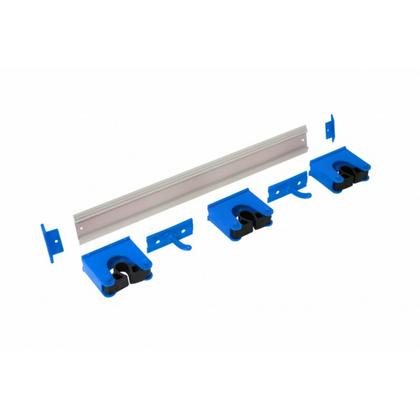 Держатель для инвентаря настенный на 5 позиций, синий