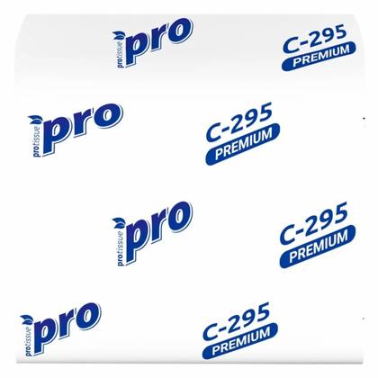 Салфетки бумажные  PROtissue 10,5*21см, 2 слоя, V - сложение, цв.белый, 200 листов