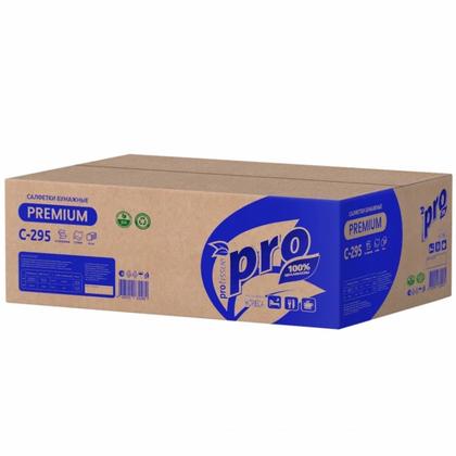 Салфетки бумажные  PROtissue 10,5*21см, 2 слоя, V - сложение, цв.белый, 200 листов