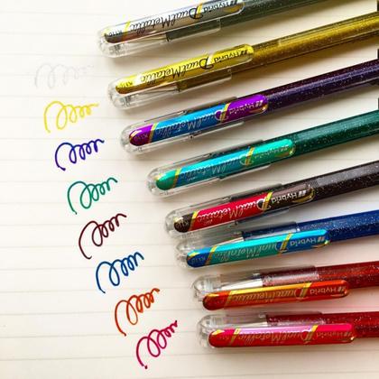 Ручка гелевая "Dual Metallic" 1.0 мм, розовый