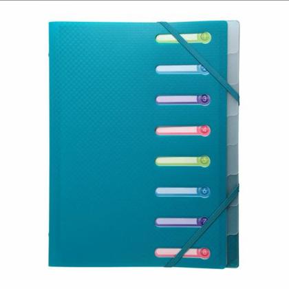 Папка на резинках 10 мм. "Opak" пласт., на 8 делений, ассорти