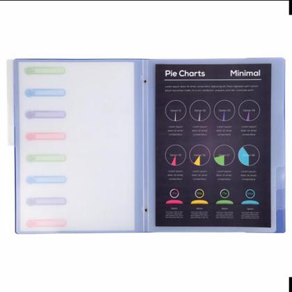 Папка на резинках 10 мм. "Opak" пласт., на 8 делений, ассорти