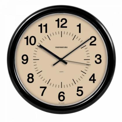 Часы настенные круглые "21200281" пласт., черный