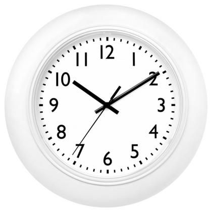 Часы настенные круглые "71711205" пласт., белый