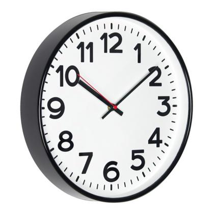 Часы настенные круглые "78770783" пласт., черный