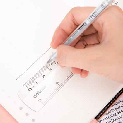 Линейка 15 см "Deli EG00112" пласт., прозрачный