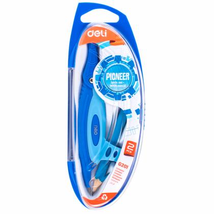 Циркуль "Deli EG20102" с карандашом, футляр, ассорти