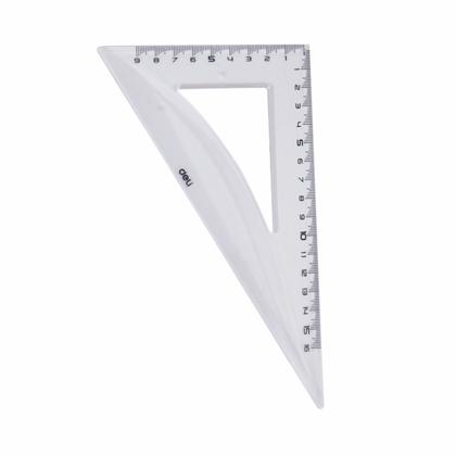 Линейка набор "Deli EG00512" лин. 30 см+2 треуг. (45, 60 гр.)+трансп. 180 гр., пласт., прозрачный, блистер