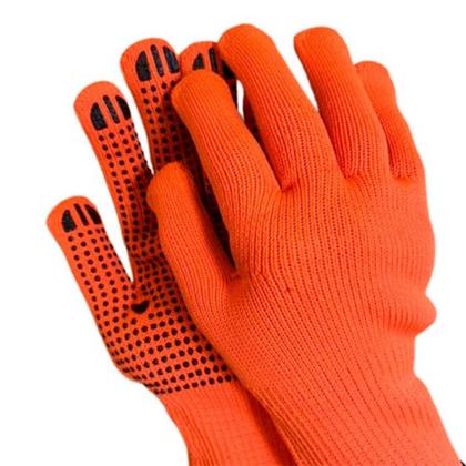 Перчатки полиэстеровые BVB с ПВХ покрытием 10 кл. вязки, с внутр. ворс. начесом оранжевый
