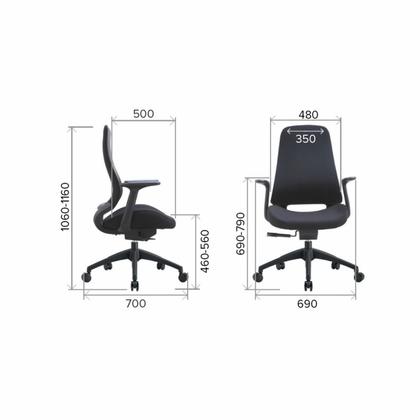 Кресло д/руководителя EVERPROF Bug ткань, черный, крестов. пластик