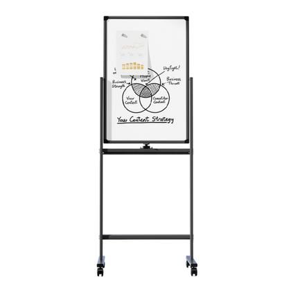 Доска 90*60 см, полимер, белый, поворотно-мобильн., в алюм. профиле, 50104