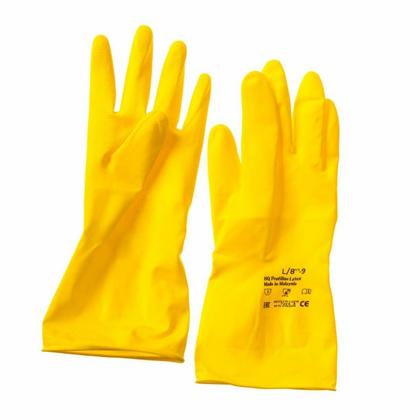 Перчатки латексные с х/б покрытием HQ Profiline р-р L желтый