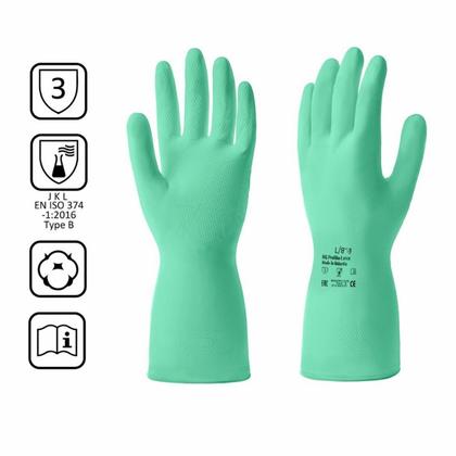 Перчатки латексные с х/б покрытием HQ Profiline р-р L зеленый