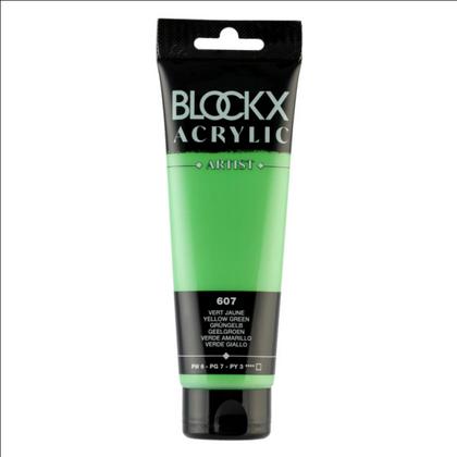 Краски акриловые "Blockx" 607 зелено-желтый, 120 мл., туба