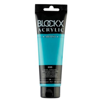 Краски акриловые "Blockx" 695 жемчужный бирюзовый, 120 мл., туба
