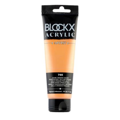 Краски акриловые "Blockx" 765 жемчужный желто-оранжевый, 120 мл., туба