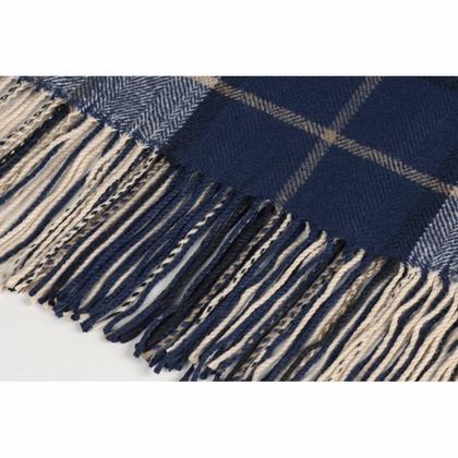 Плед "Tartan" 110*174 см, акрил, синий