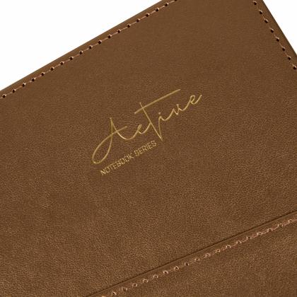 Блокнот А5 148*210 мм, 80 л., тонир., лин. "3223-10" тверд. обл. PVC, бежевый