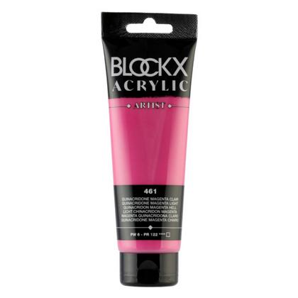 Краски акриловые "Blockx" 461 хинакридон маджента светлая, 120 мл., туба
