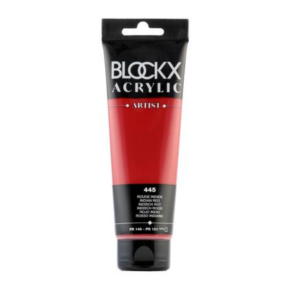 Краски акриловые "Blockx" 445 индийская красная, 120 мл., туба