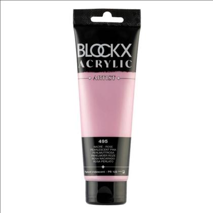 Краски акриловые "Blockx" 495 жемчужный розовый, 120 мл., туба