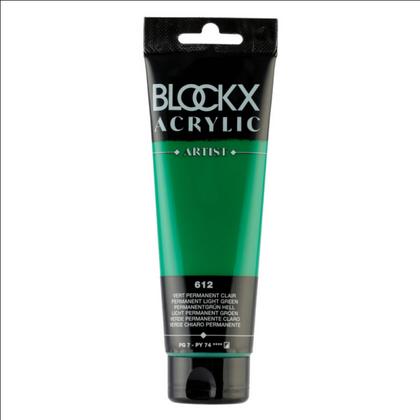 Краски акриловые "Blockx" 612 основной зеленый светлый, 120 мл., туба