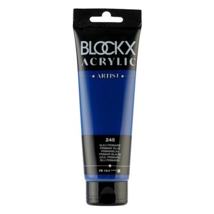 Краски акриловые "Blockx" 245 основной синий, 120 мл., туба