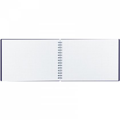 Блокнот А5 142*203 мм, 60 л., в клетку "BG Base" спираль сверху, обл. пласт., синий