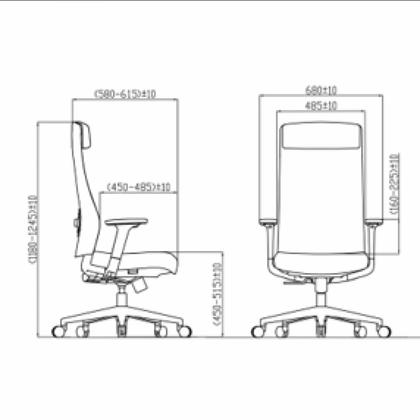 Кресло д/руководителя SitZone CH-366A-WB ткань, черный, крестов. пластик, регулир. подголов., регулир. подлокотн.